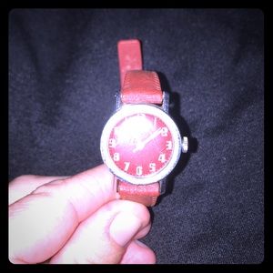 Women’s red Times watch